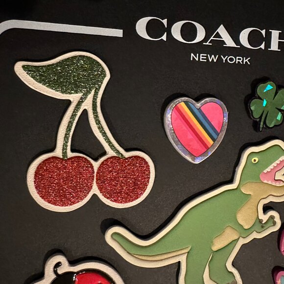 COACH LEATHER STICKER SET:NWT REXY/UNI/CHERRIES/ETC CBR58 - Picture 5 of 9